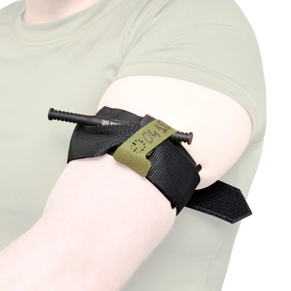 OwlGrip 1.0 tourniquet applied to the arm